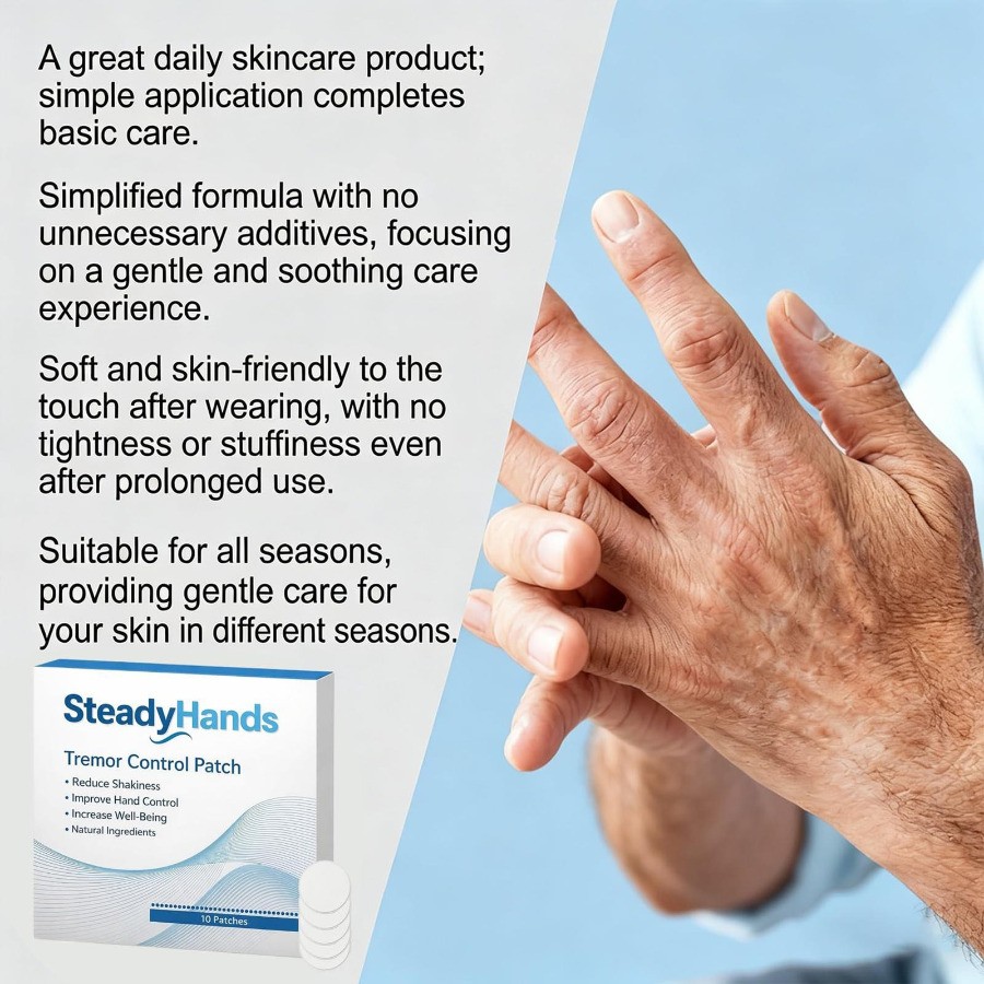 Hands Tremor Control Patch,Essential Tremor and Muscle Stability for Daily Use
