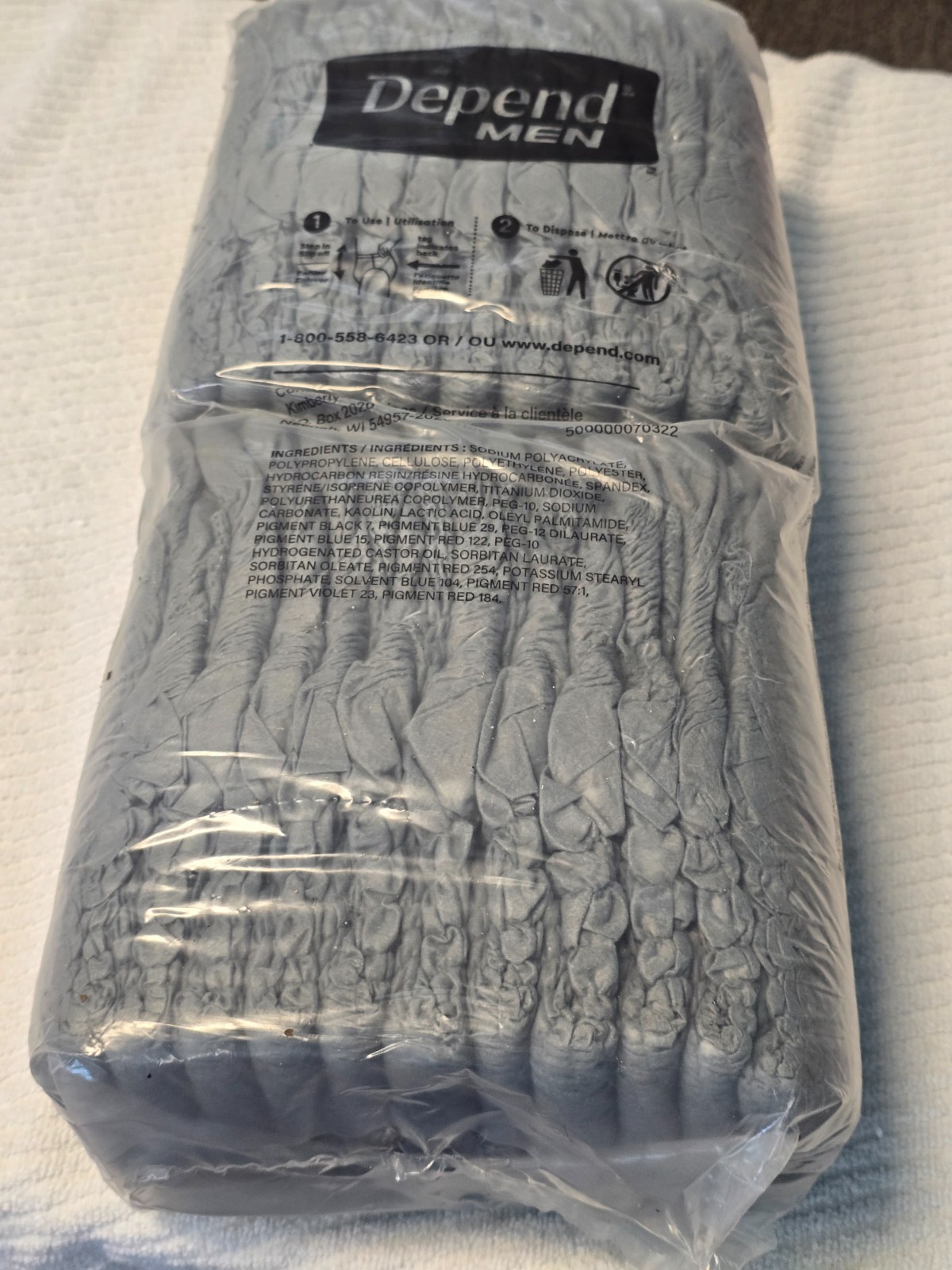 Depend Fresh Protection Adult Incontinence Underwear Men Maximum XXL Grey 22 Ct
