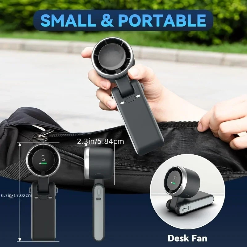 3-in-1 Fan, 5-speed, 3600mAh Rechargeable Lithium Battery, USB Charging, Travel