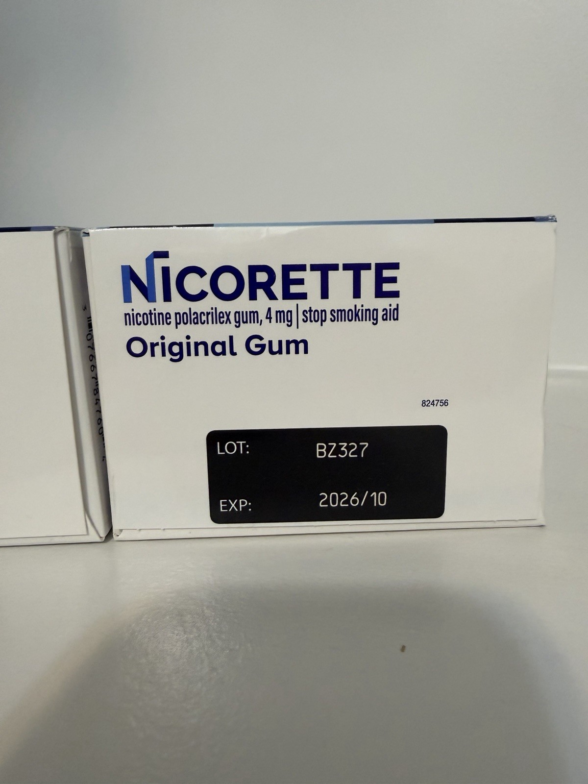 Nicorette 4mg Coated White Original Gum 170 Pieces, Exp. 6/27 + 10/26 New Sealed