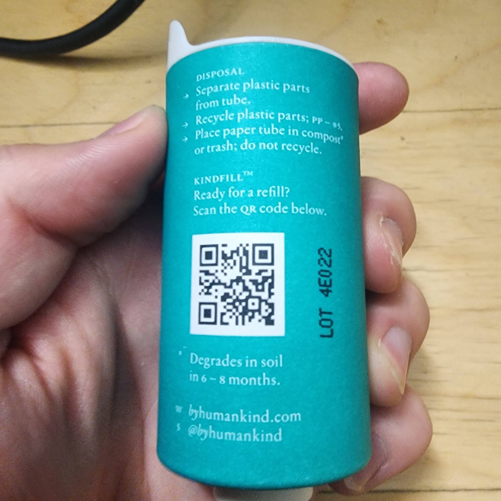 Vegan Rosemary-Mint Deodorant Stick 1.6oz Kindfill (By Humankind)