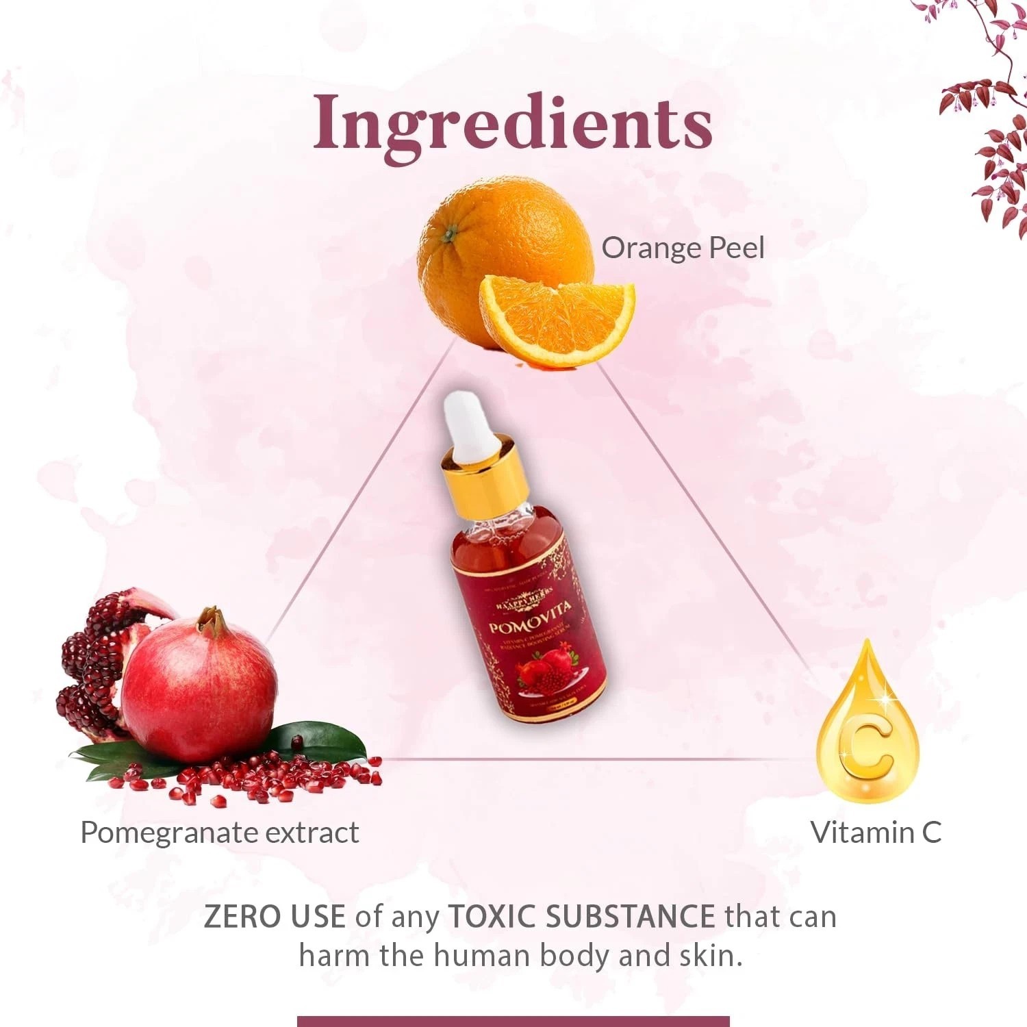 Haappy Herbs Pomovita Vitamin C Pomegranate Radiance Boosting Serum 30ml