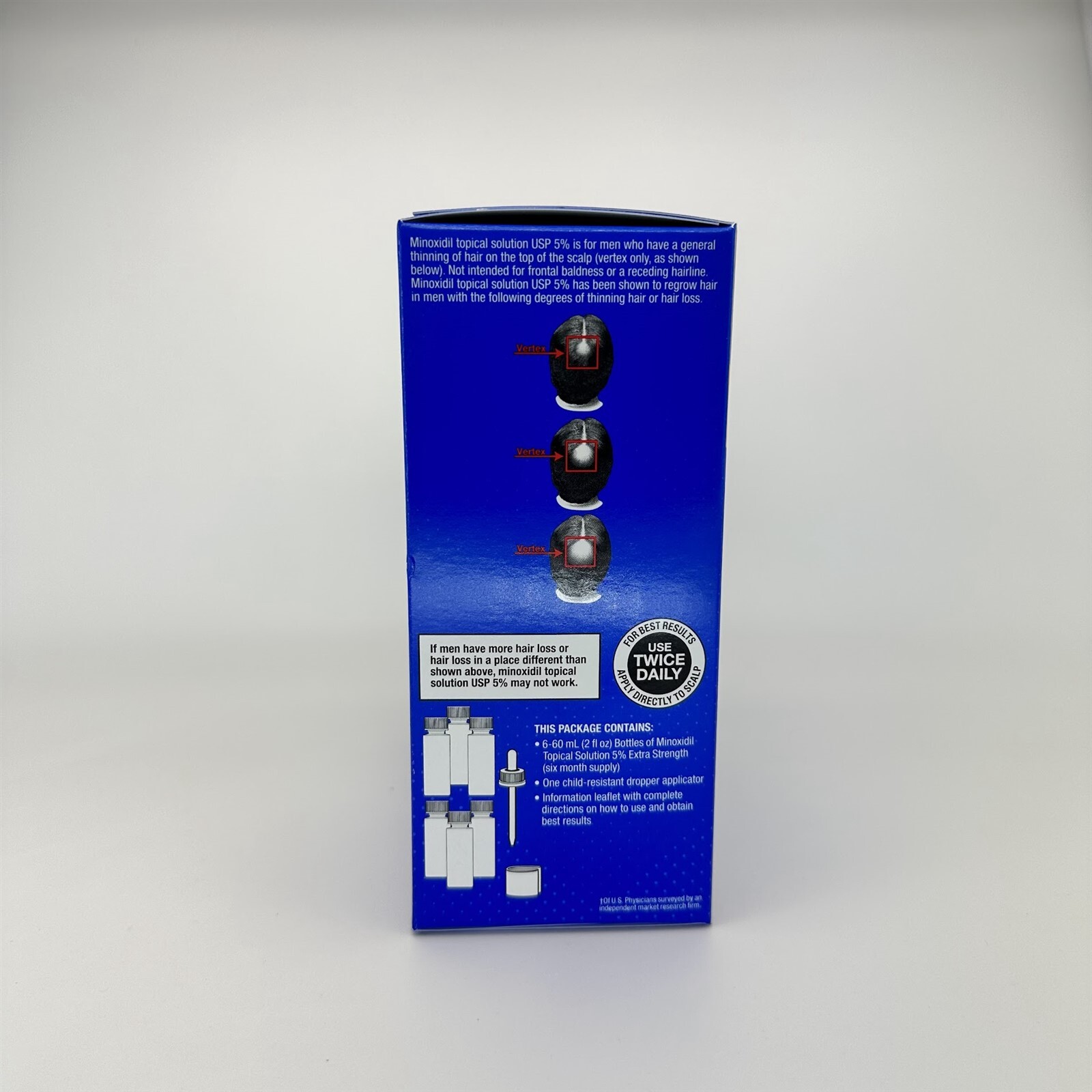 Kirkland Minoxidil 5% Extra Strength Men Hair Regrowth Solution Retail Box