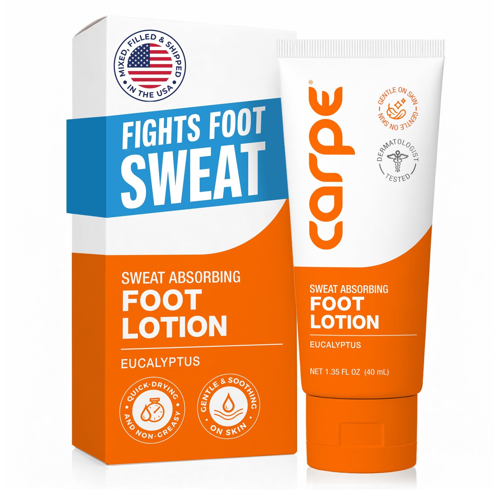 Carpe Sweat Absorbing Foot Lotion, A 1.35 Fl Oz (Pack of 1)