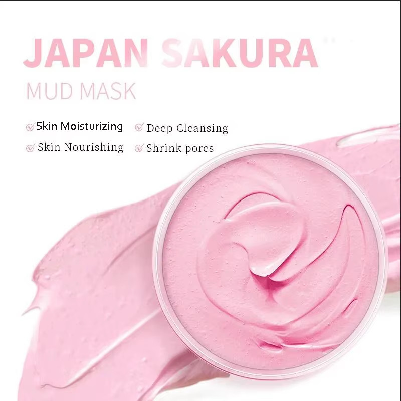 Naturals Sakura Volcanic Mud Mask for Face Deep Cleaning Remove Blackheads