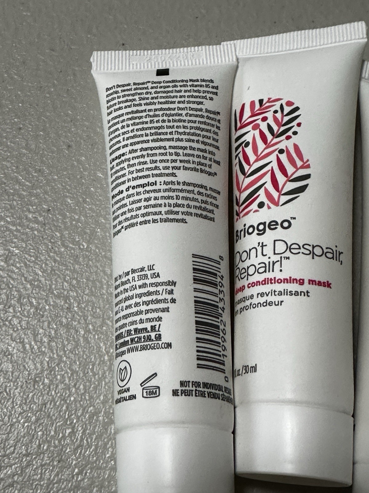 5 x Briogeo Don’t Despair Repair! Deep Conditioning Hair Mask 1oz/30ml ea NEW