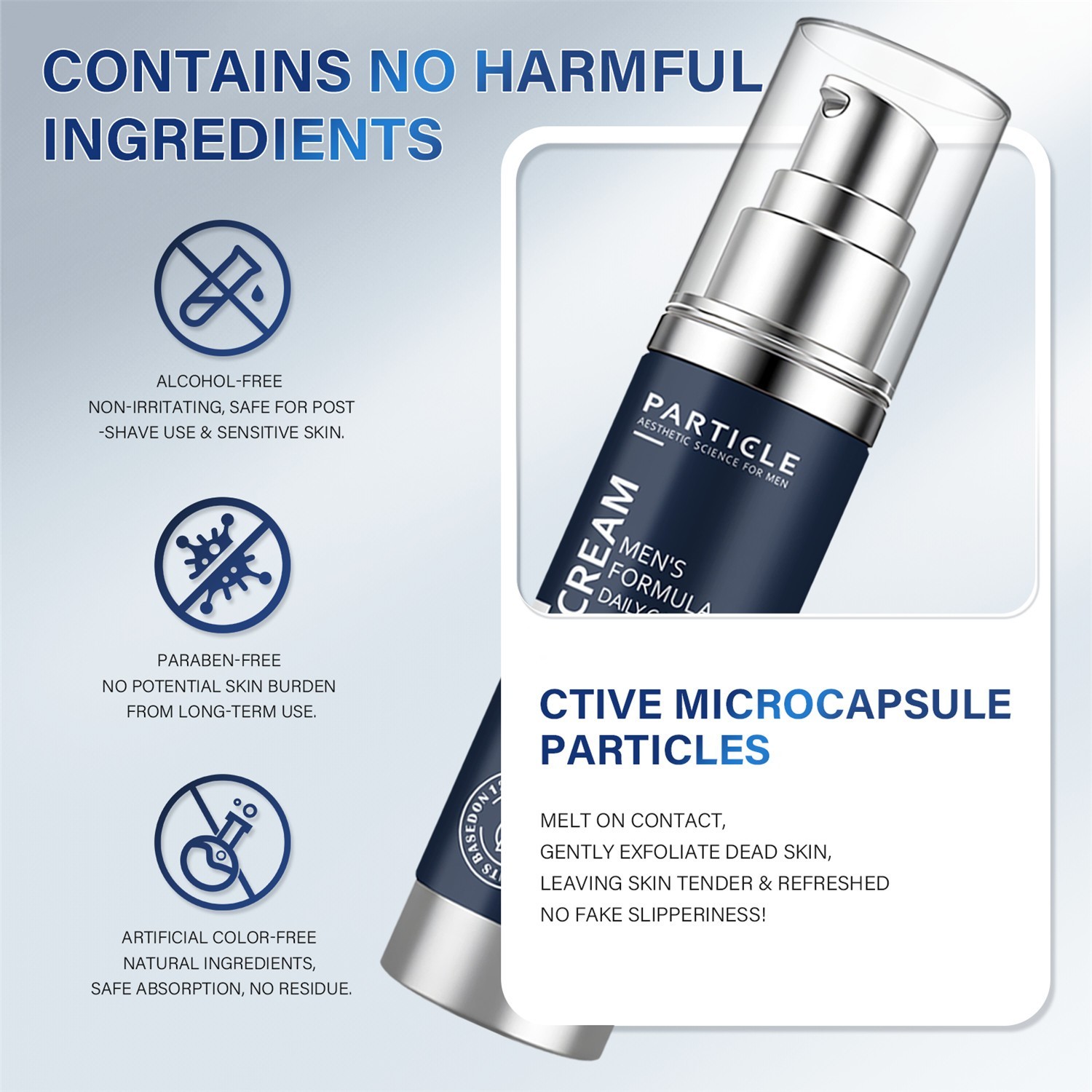 3X Particle Face Cream Men 6 in 1 Anti-Aging Cream Fights Eye Bags Dark Spots