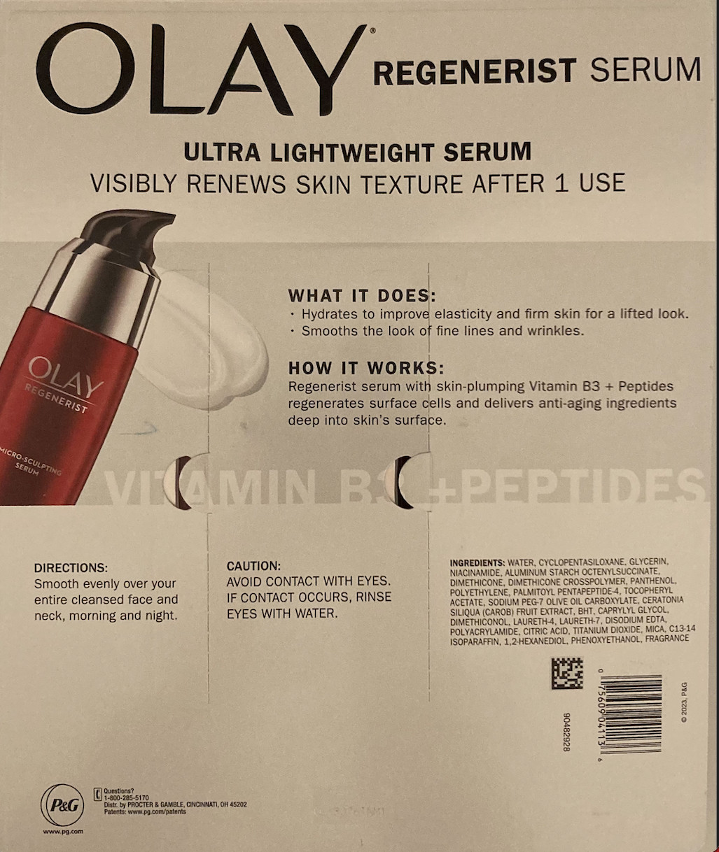 Best Deal – Olay Regenerist Micro-Sculpting Serum- 2 Pack – 3.4 oz 100 mL Total