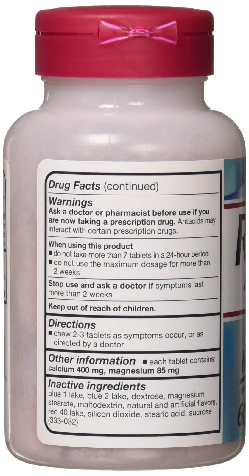 Rolaids Advanced Antacid Plus Anti Gas Tablets Mixed Berry 60 Count Pack Of 3
