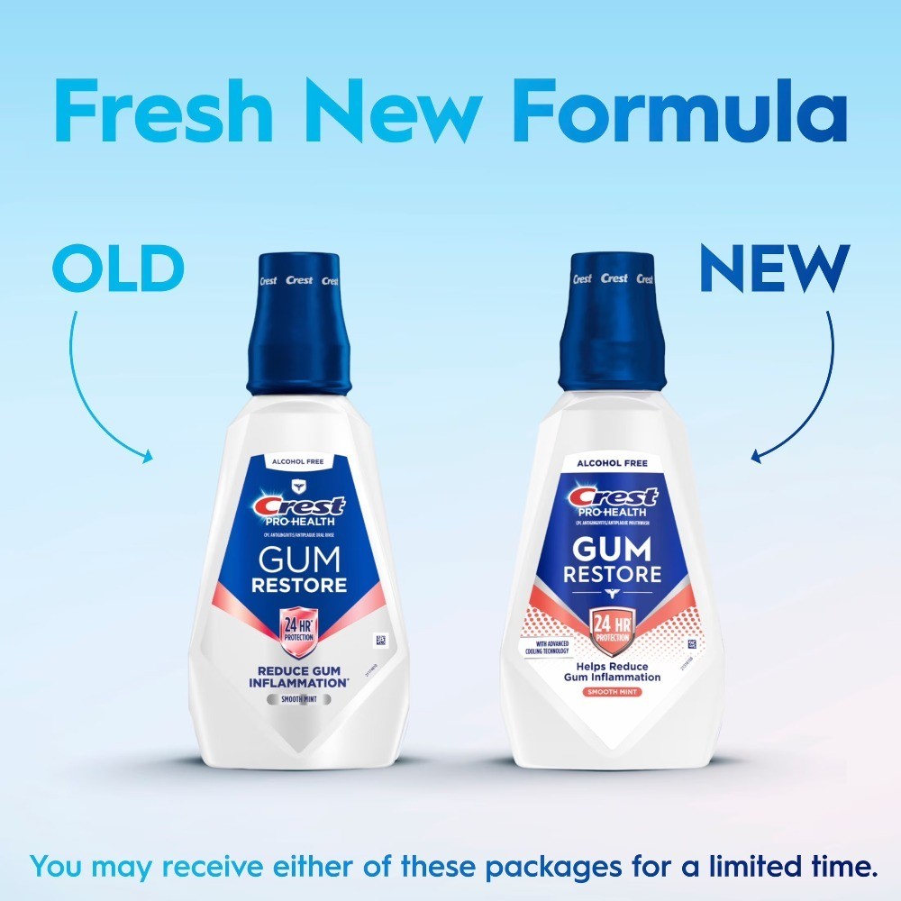 Free Mouthwash for Gingivitis and Plaque, Smooth Mint Flavor Mouth