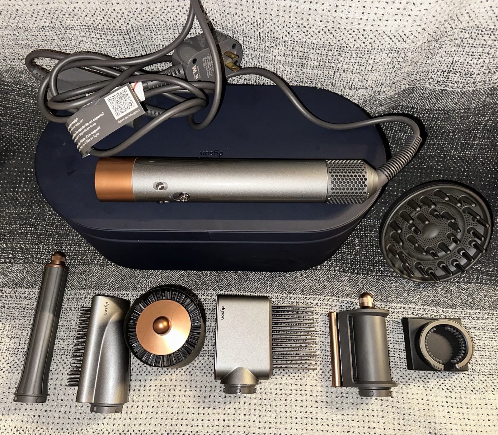 Dyson Airwrap Multi Styler Gray Copper 1.2/1.6in Barrels Attachments