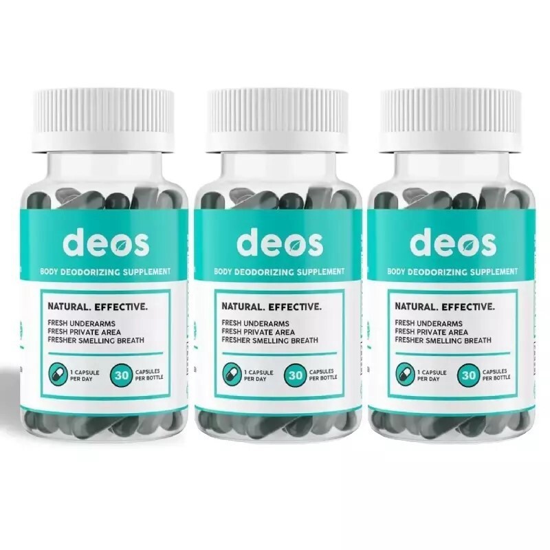 1-3 Pack DEOS Internal Deodorant Supplement – Full Body Deodorizer (30 Capsules)