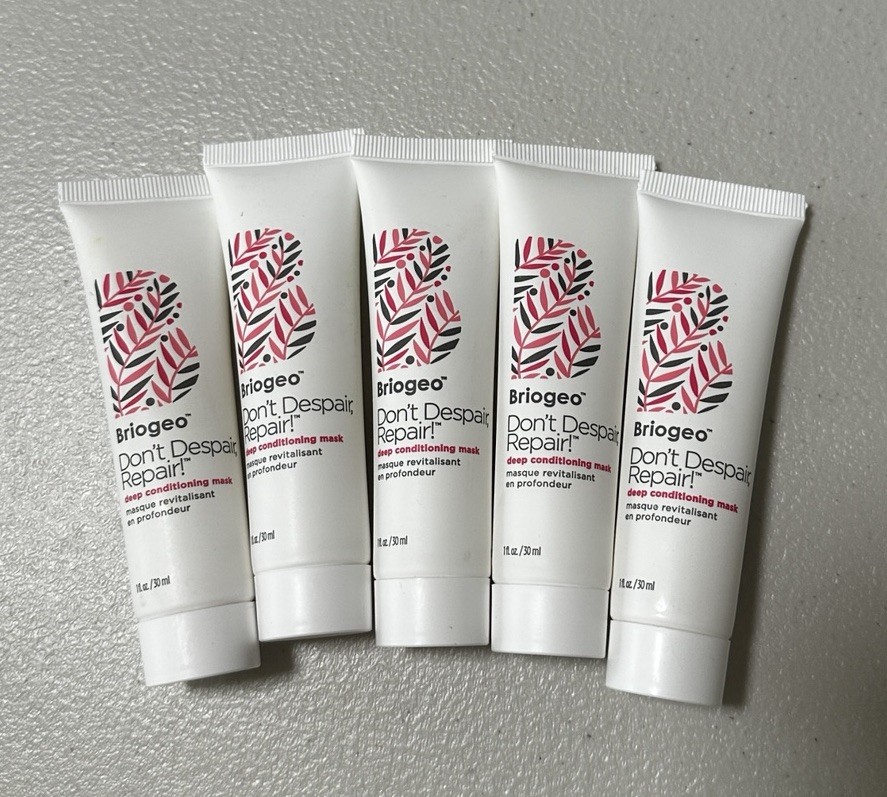 5 x Briogeo Don’t Despair Repair! Deep Conditioning Hair Mask 1oz/30ml ea NEW
