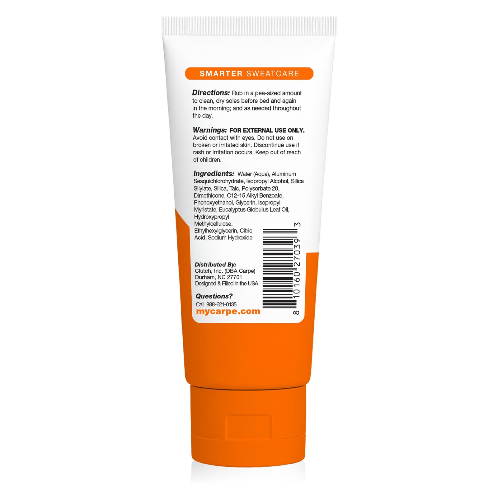 Carpe Sweat Absorbing Foot Lotion, A 1.35 Fl Oz (Pack of 1)
