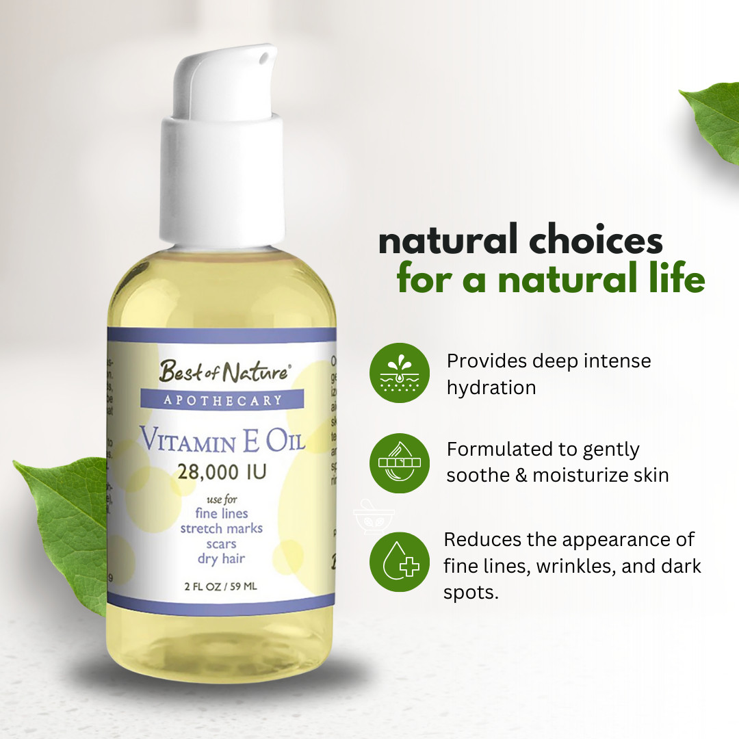 Vitamin E Oil – 100% Pure, Natural 28,000 IU- Skin, Hair, Face – Nourishing