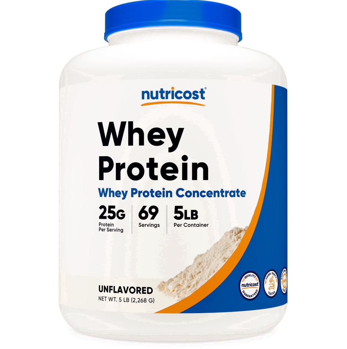 Nutricost Whey Protein Concentrate Powder (Unflavored) 5LBS