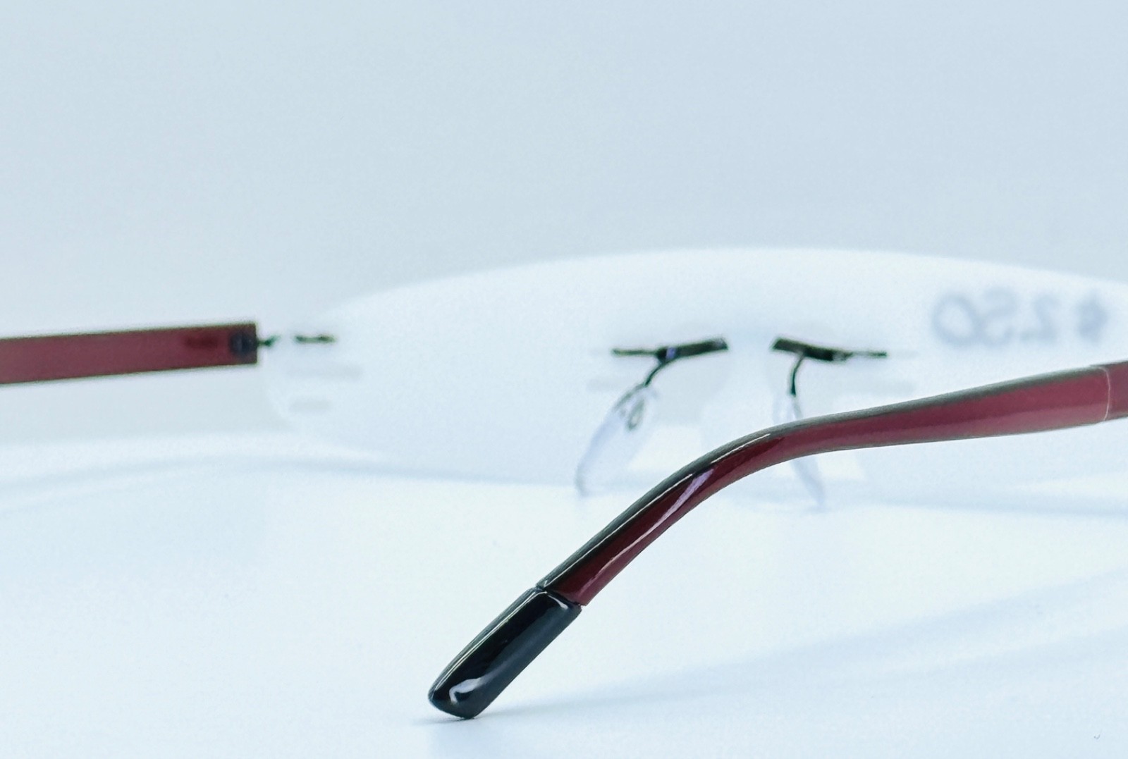 SILHOUETTE TITAN 7779 (CHASSIS) 50 6059 Red Black Rimless Eyeglasses N/A-21-140