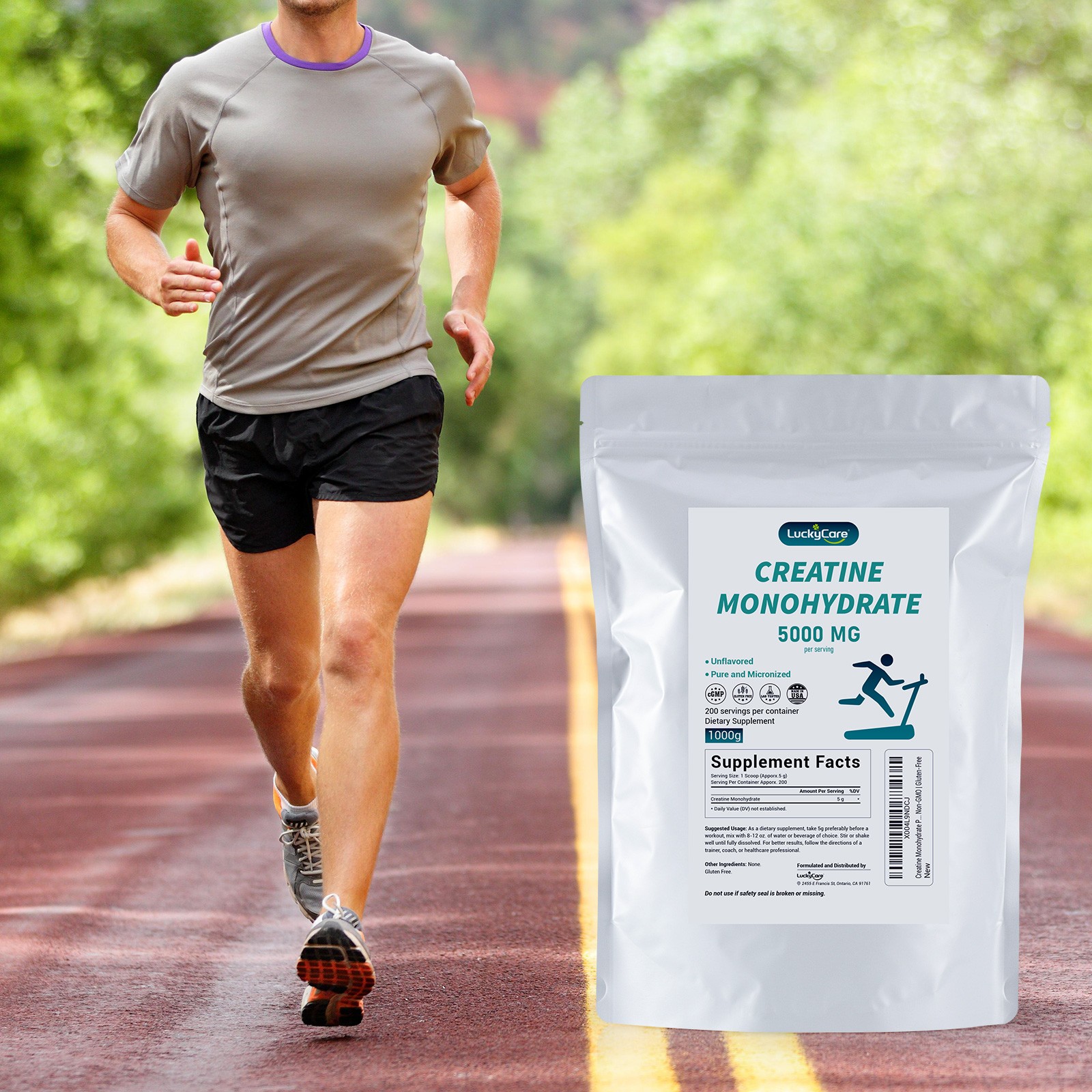 Pure Creatine Monohydrate 10lbs Powder Micronized 5000mg Per Serving Unflavored