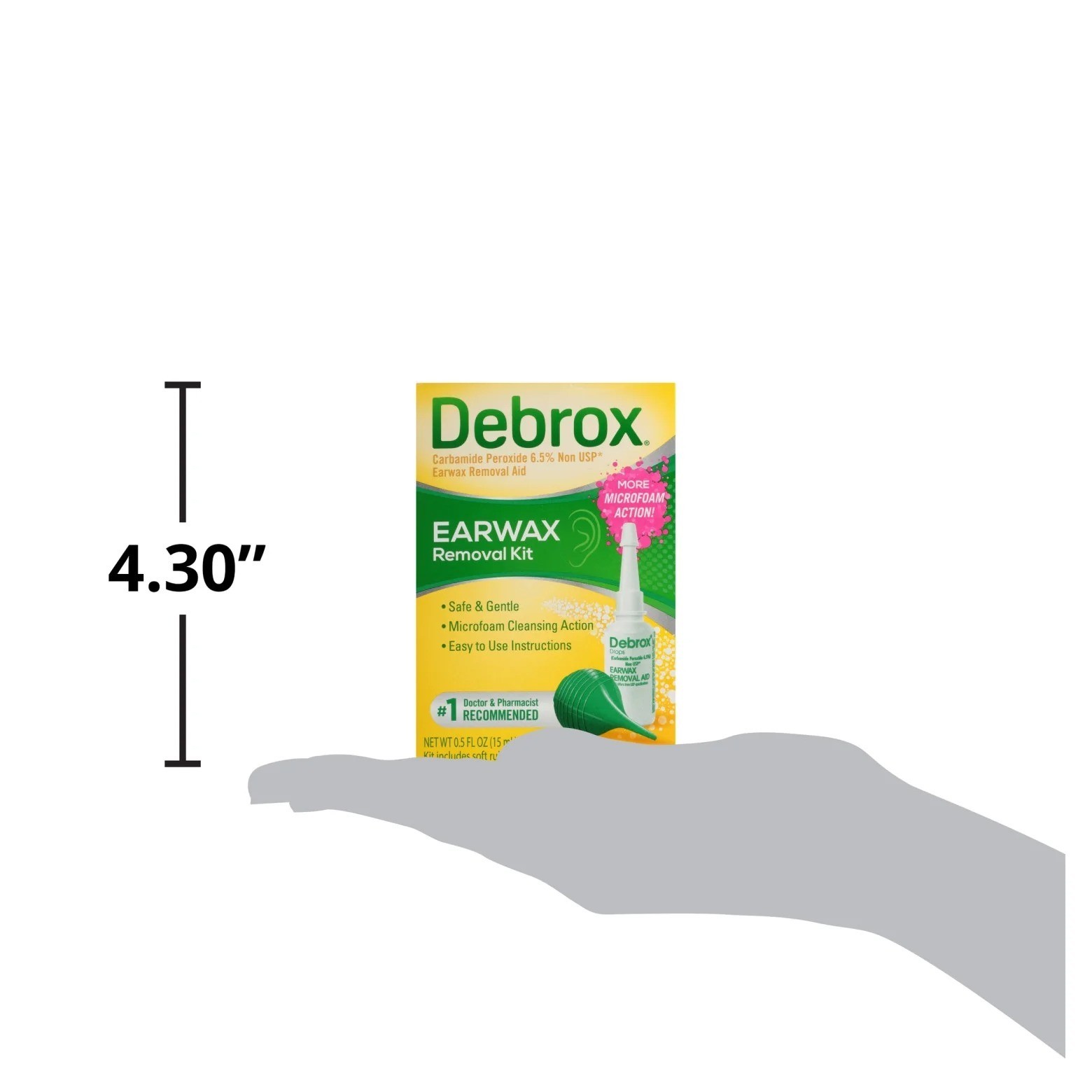 Debrox Ear Wax Removal Kit – Includes Bulb Syringe and 0.5 Fl Oz Removal Drops