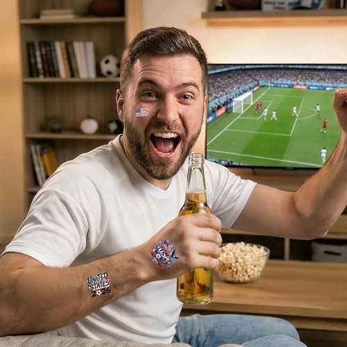 22 Pcs 2026 World Cup Tattoos Temporary Soccer Party Favors World United States