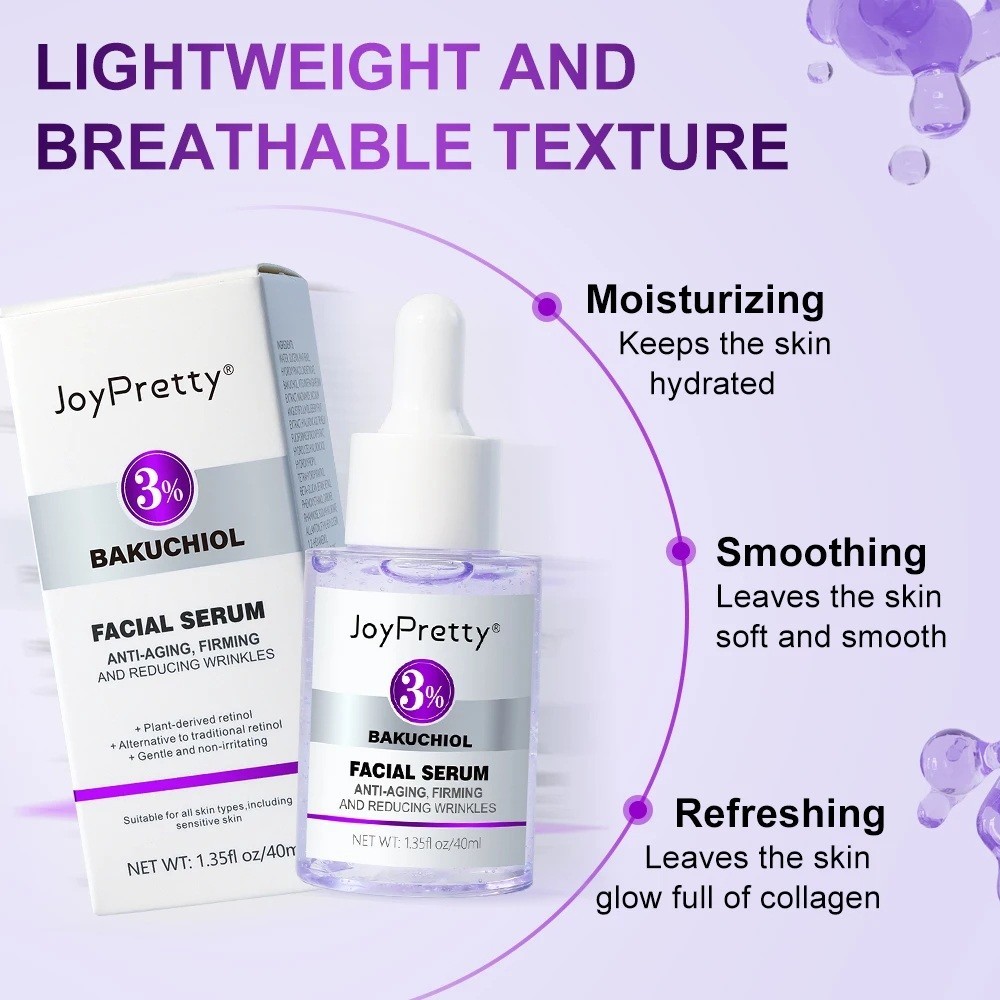 Retinol Serum Facial Wrinkle Anti-Aging Collagen Hyaluronic Skin Smoothing Tight