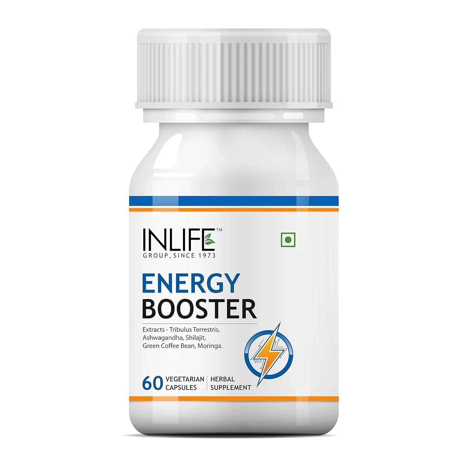 INLIFE Energy Booster Supplement | Shilajit Ashwagandha Tribulus Green 60cap
