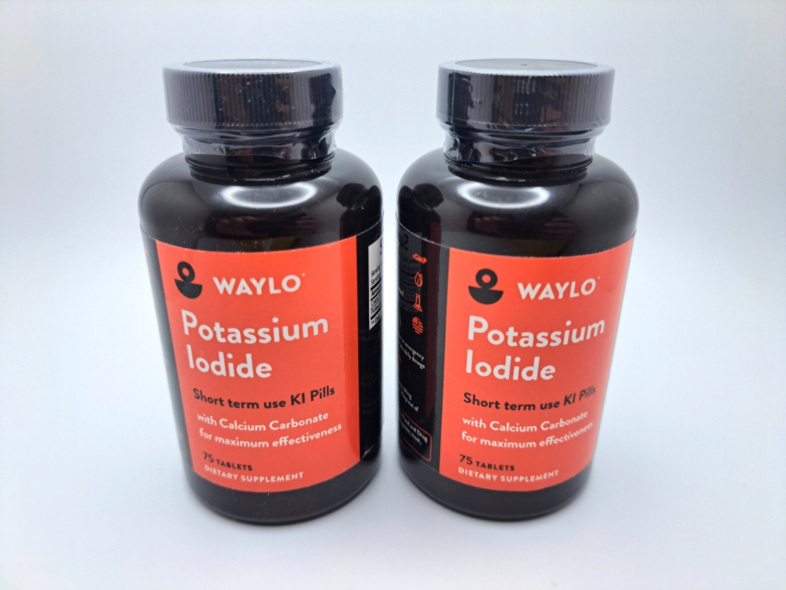 2 New Waylo KI Potassium + Iodide Tablets 130 mg per Tablet 75 Count Exp 11/2032