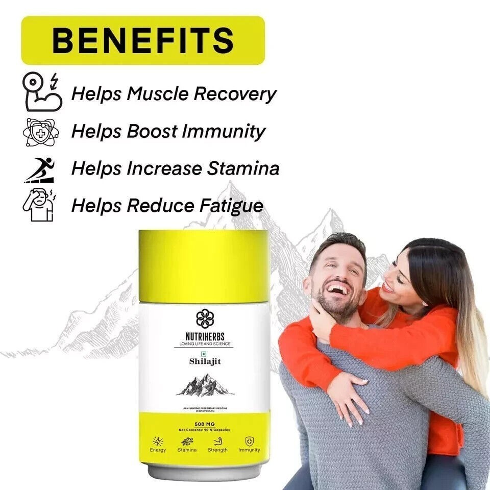 2X Nutriherbs Silajit Capsule for Performance, Stamina & Strength 90 Capsule