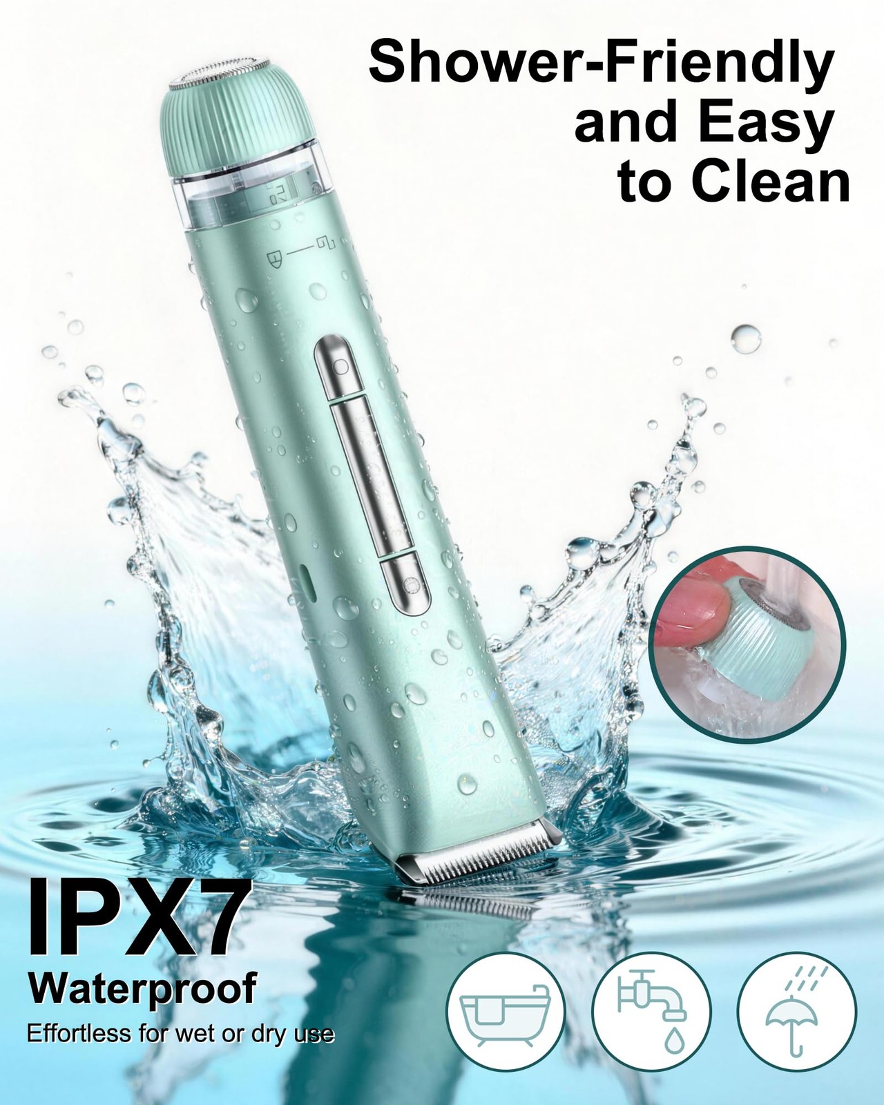 Electric Razors for Women | Dual Head Shaver Ladies Green P