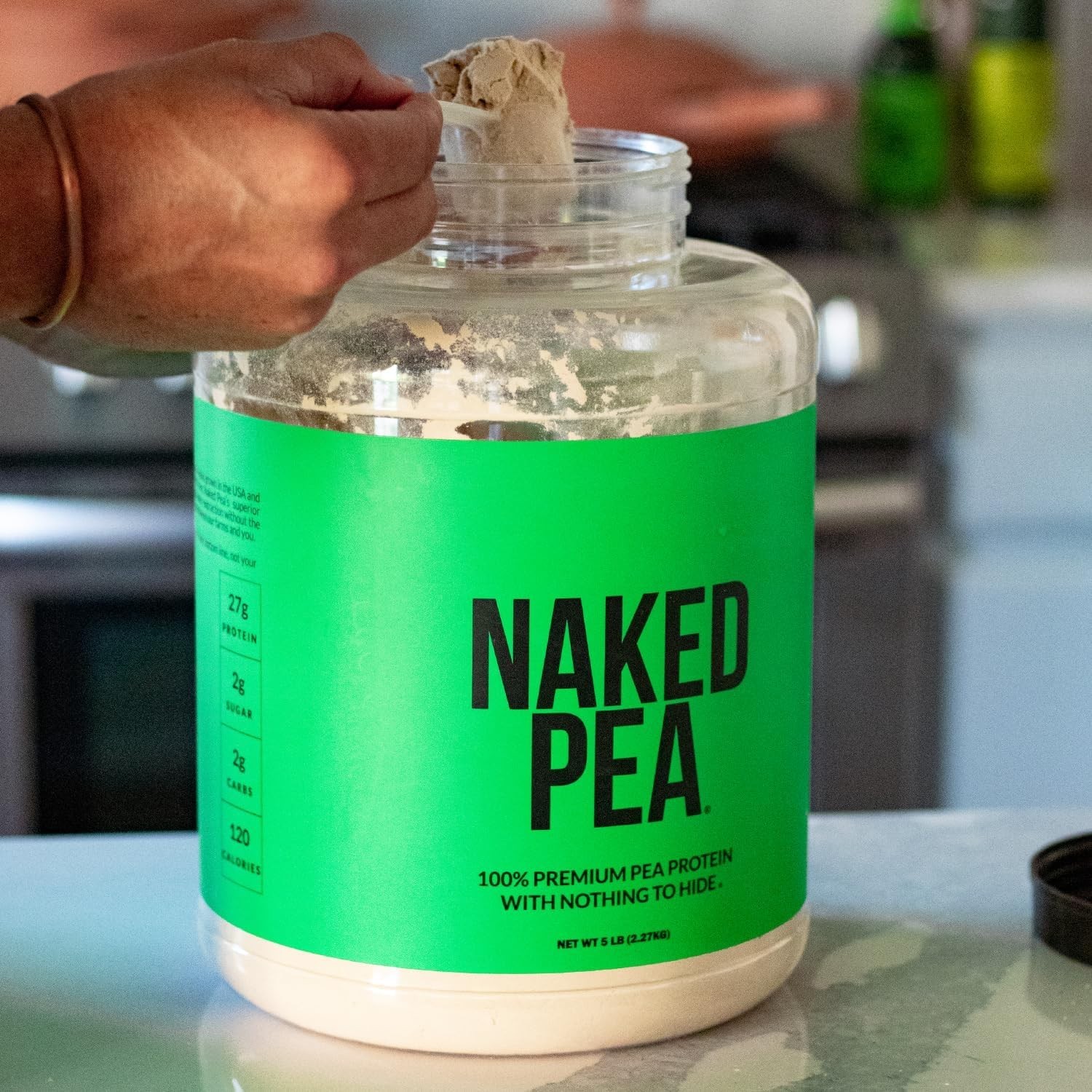 NAKED Pea Protein Powder 5LB Unflavored Vegan NSF Certified 76 Servings