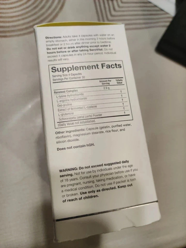SeroVital Reverse The Signs of Aging Dietary Supplement – 120 Capsules
