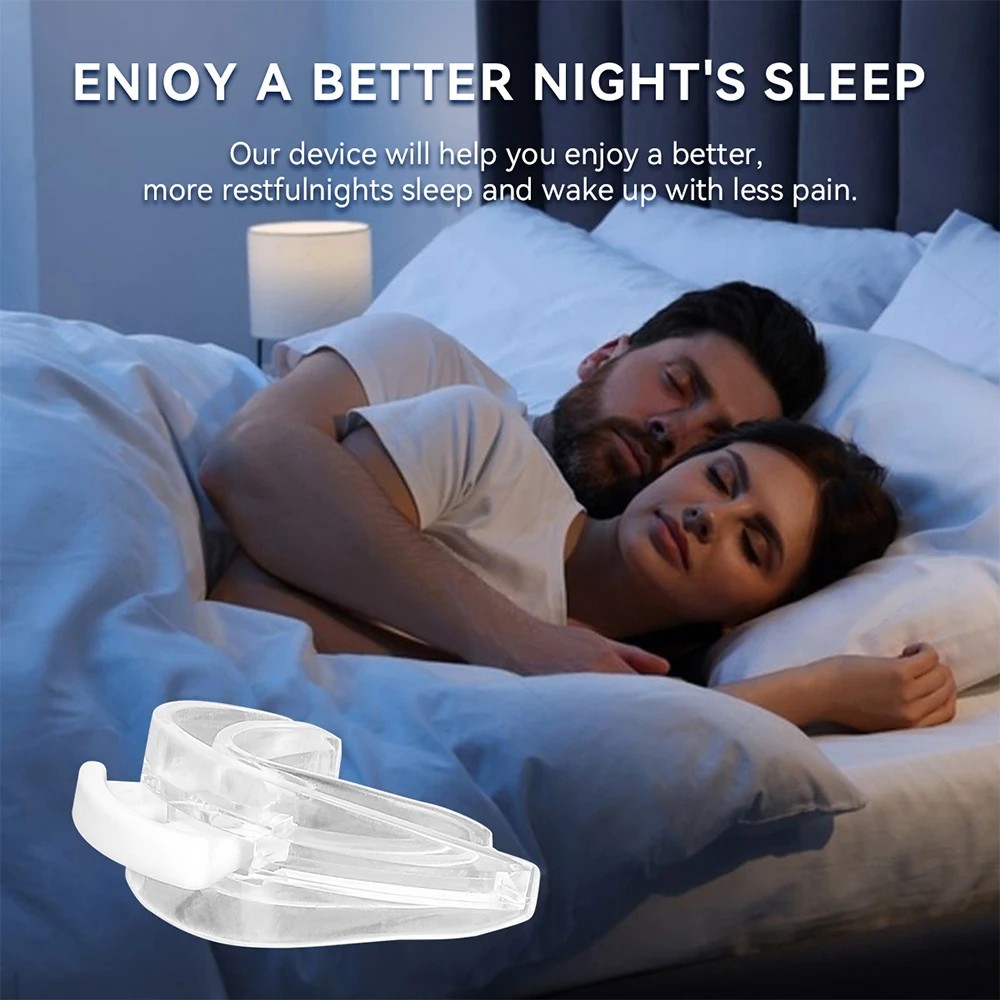 Anti Snoring Mouth Guard, Adjustable Tooth Brace, BPA Free, With Case