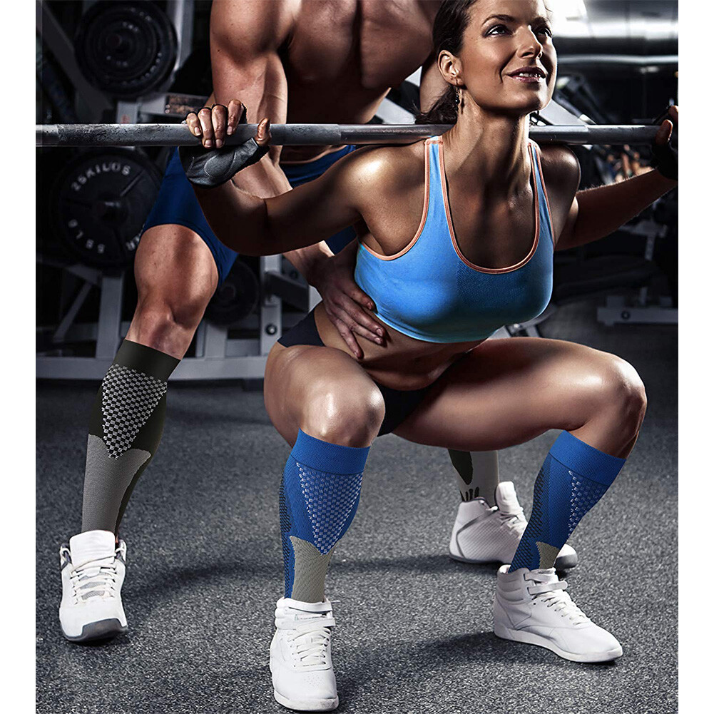 2Pair Medical Sport Compression Socks for Men&Women, 20-30mmhg Run Nurse Socks