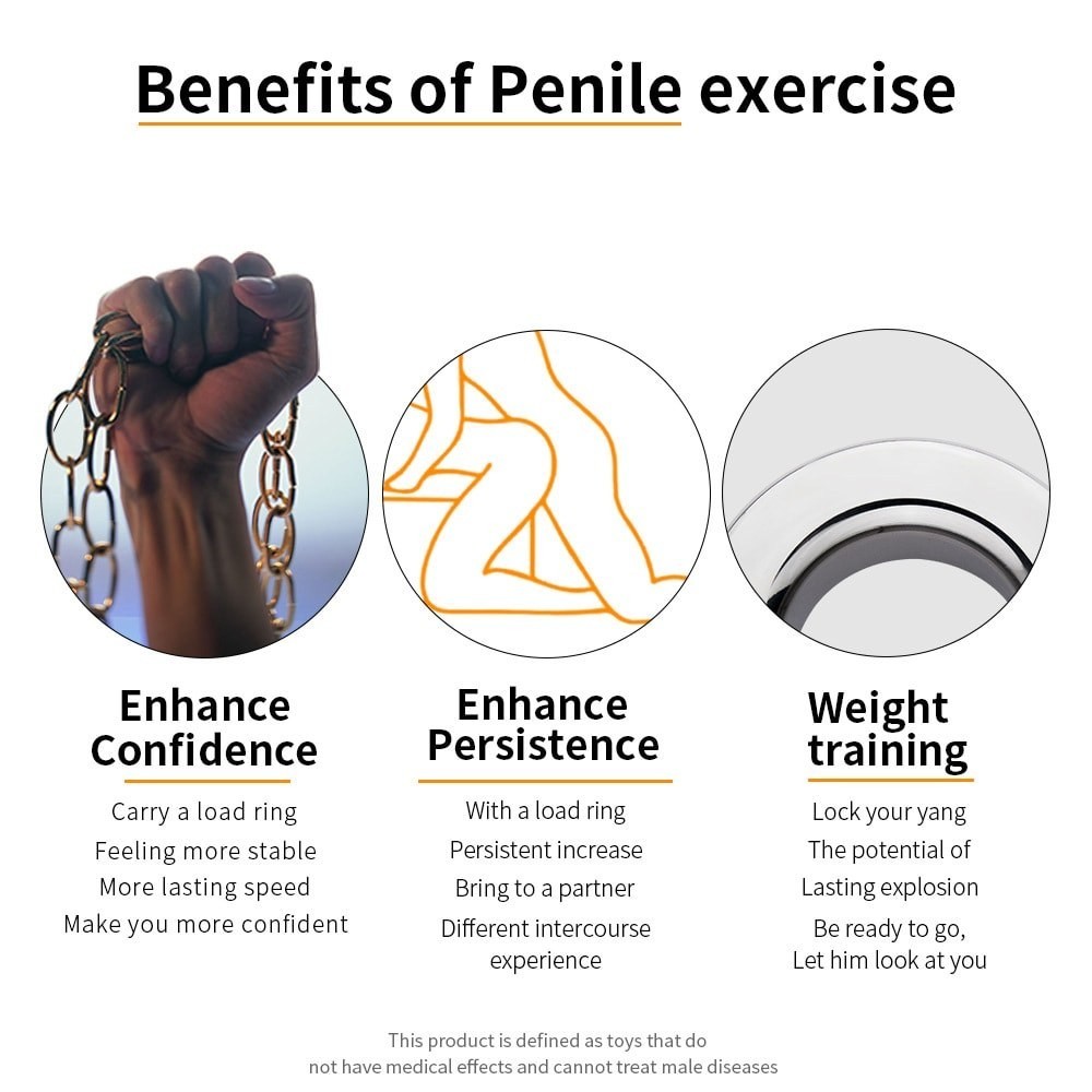 Stainless Steel Penis Ball Stretcher Scrotum Ring Pendant Weight for Male Delay