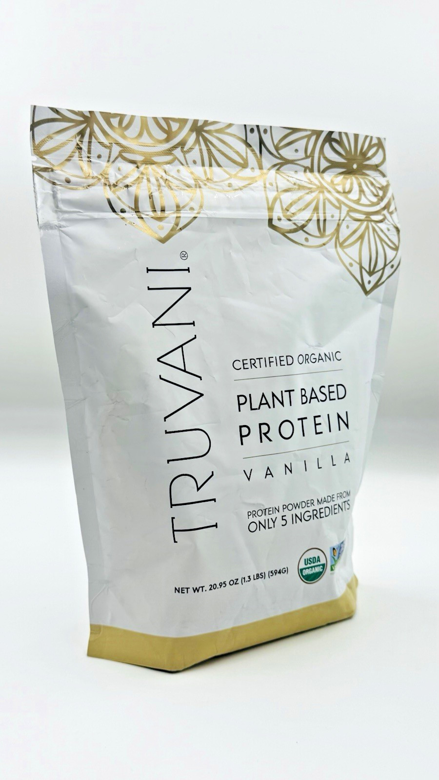 Truvani Organic Plant Based Protein Vanilla 20.95oz New Sealed Exp: 05/2027
