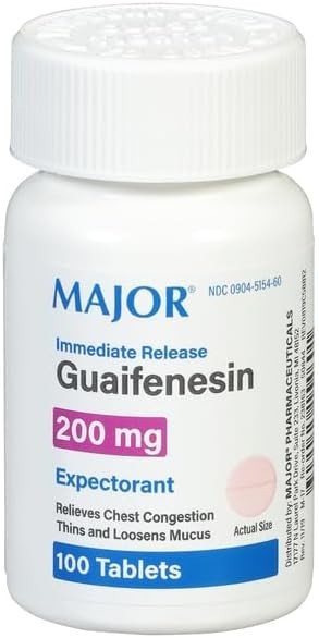 Major Pharmaceuticals, Cold and Cough Relief Major 200 mg Strength Tablet 100 pe