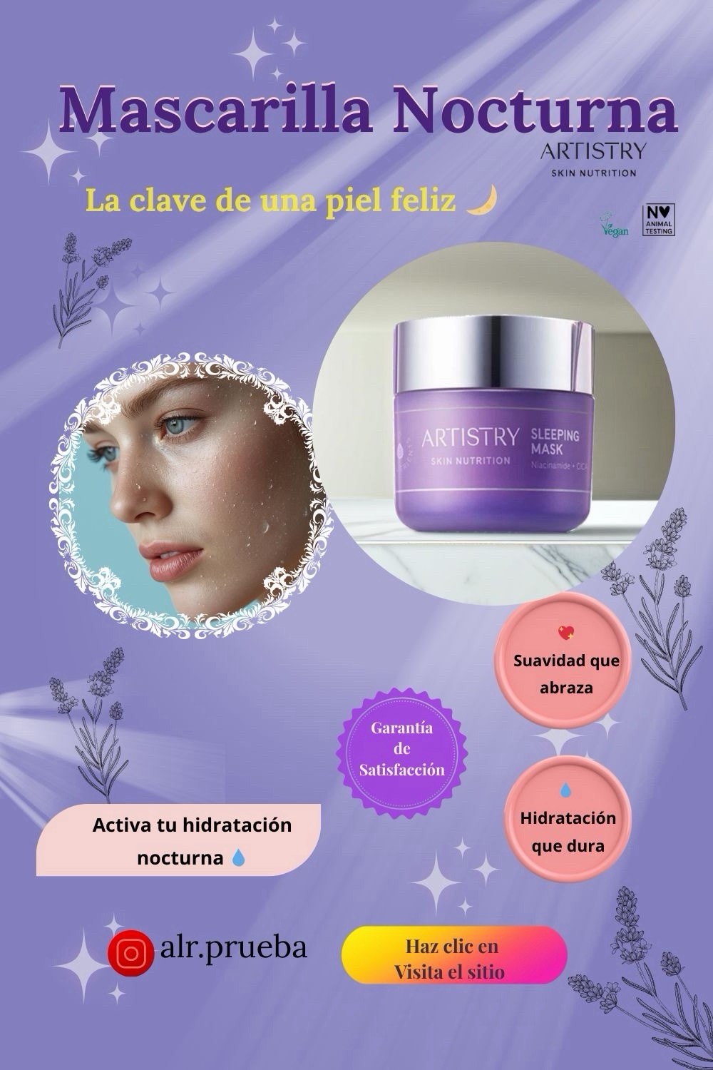 ARTISTRY Skin Nutrition Water Sleeping Mask with Niacinamide + Cica, Face