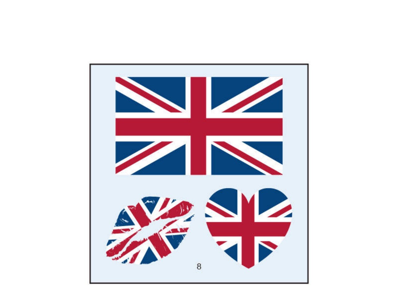 4 Packs 12 PCS United Kingdom Flag Tattoos UK Union Jack Party Favors Decals