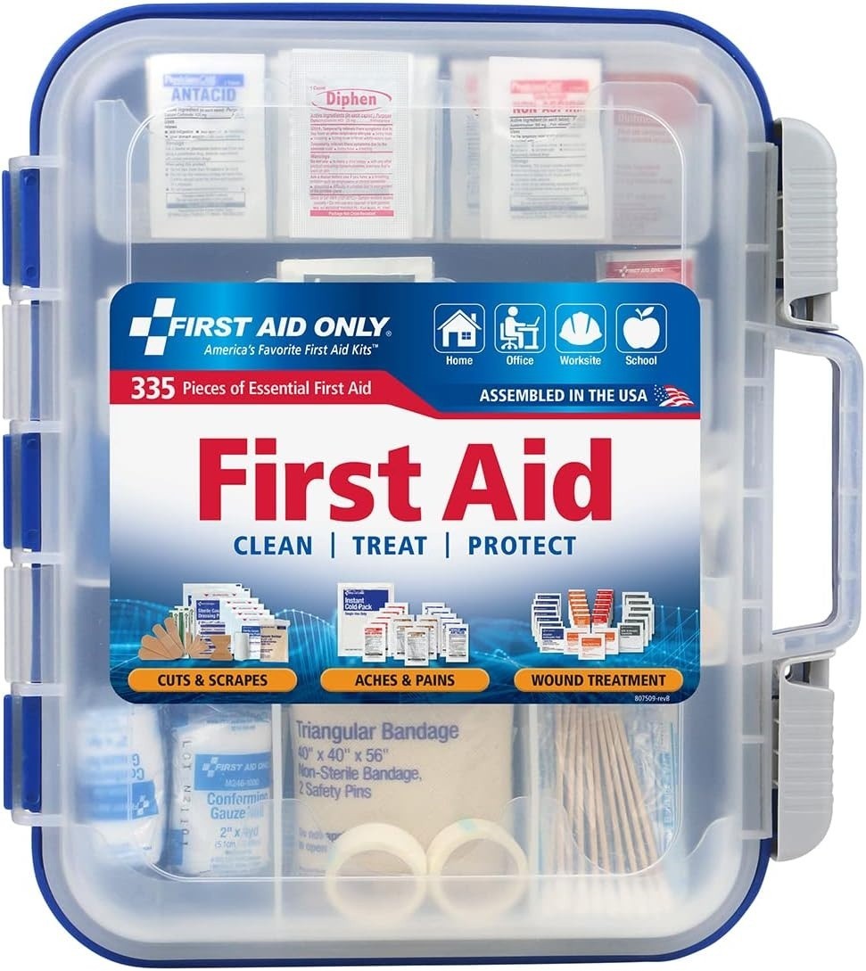 First Aid Only 335 Piece First Aid Kit, OSHA Compliant, All-Purpose 100-Person