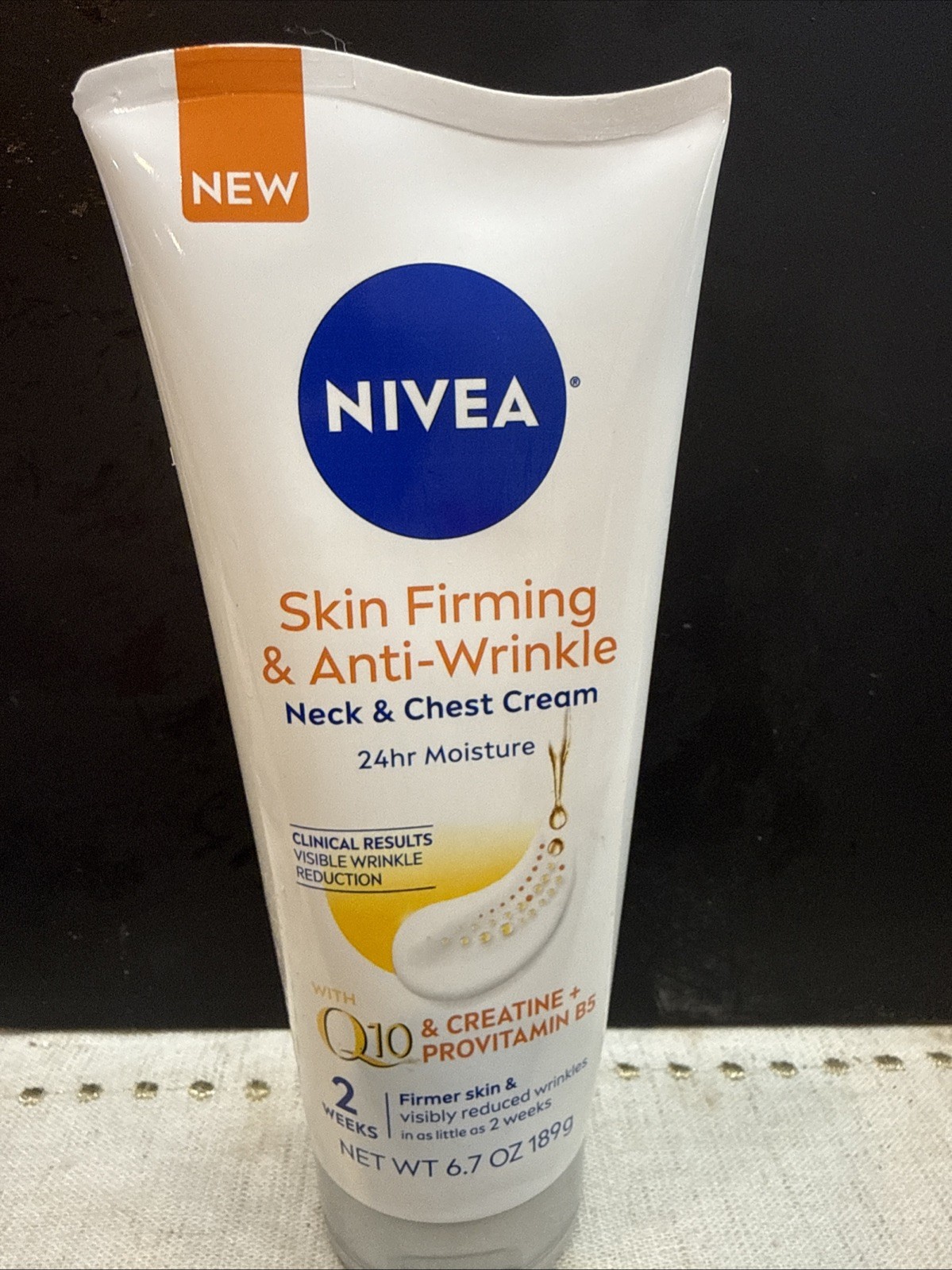 NIVEA Skin Firming & Anti-Wrinkle Neck & Chest Cream Q10 Creatine 6.7oz