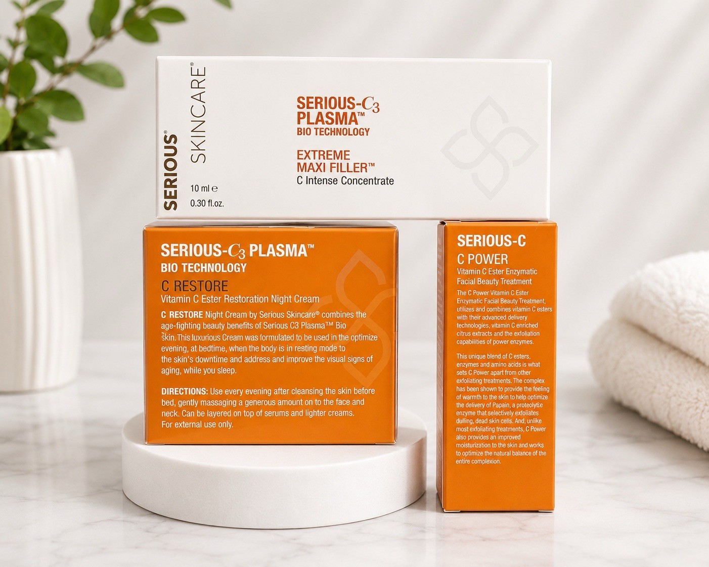 Serious Skincare C3 Plasma Vitamin C Cream/C Power/Extreme Maxi Filler SealedNIB