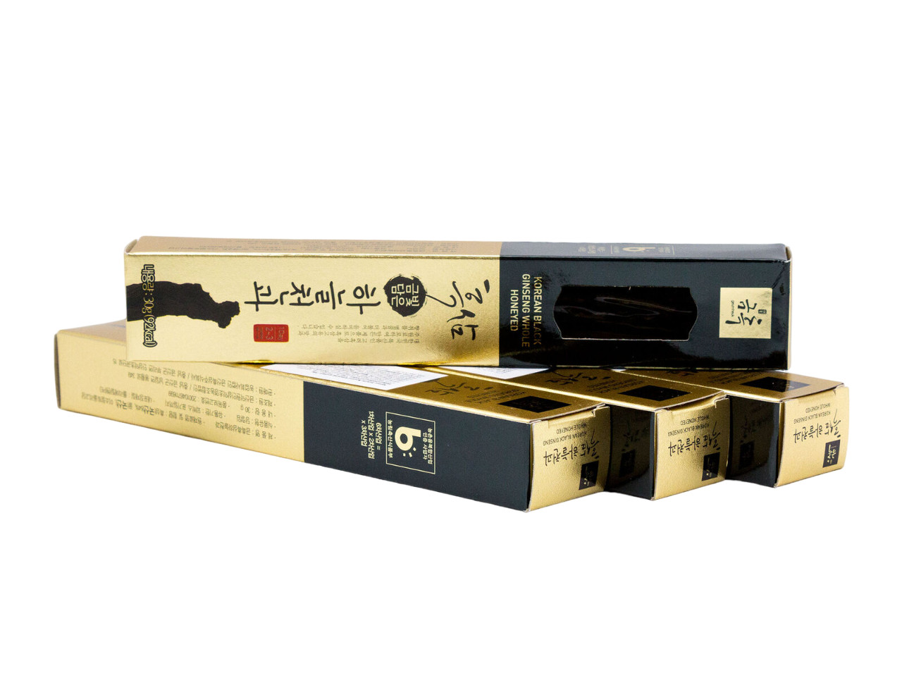 Honey Black Korean Ginseng Root Premium Panax Ginseng Snack 4x30g