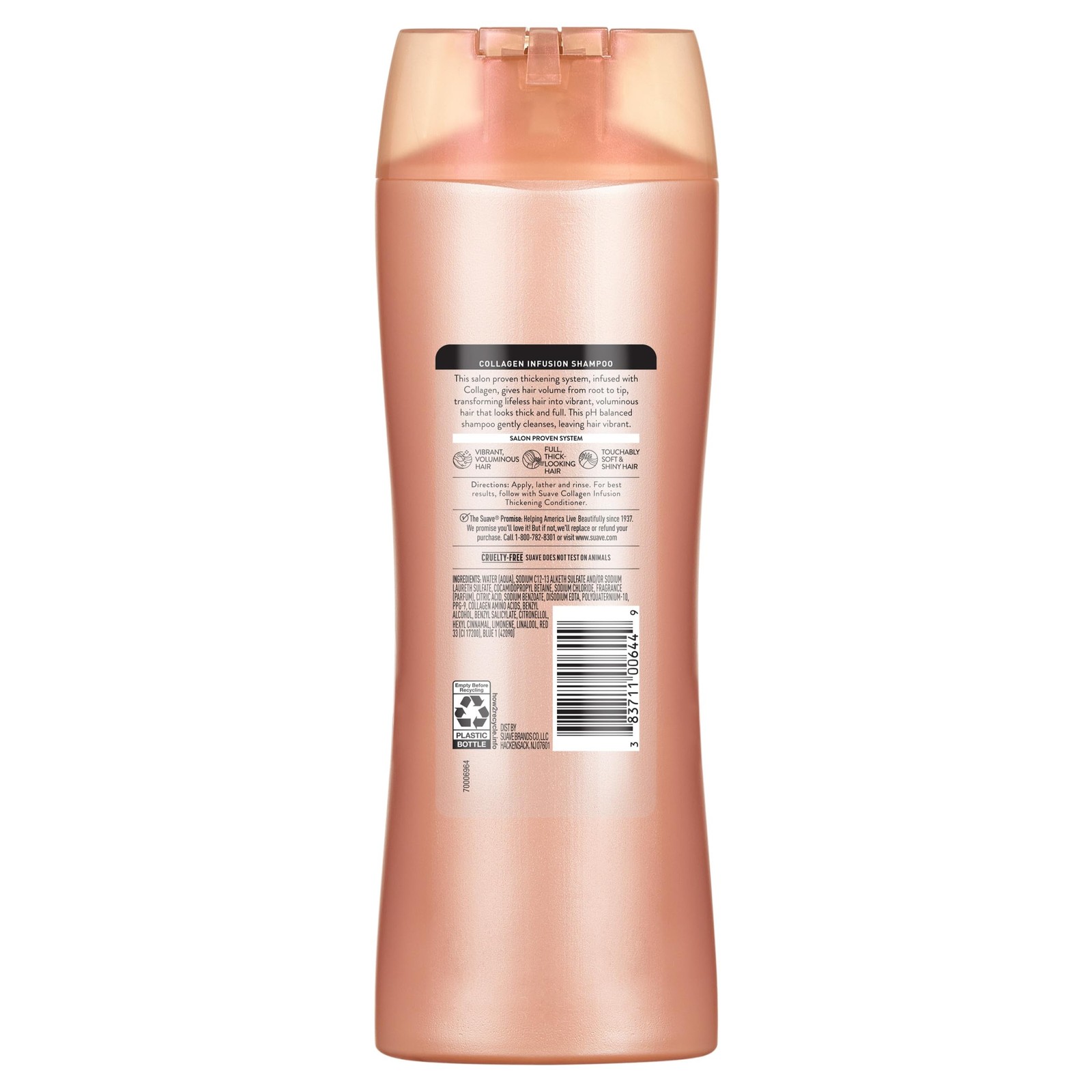 Suave Professionals Thickening Shampoo Collagen 12.6 Fl Oz (Pack of 1), N/A