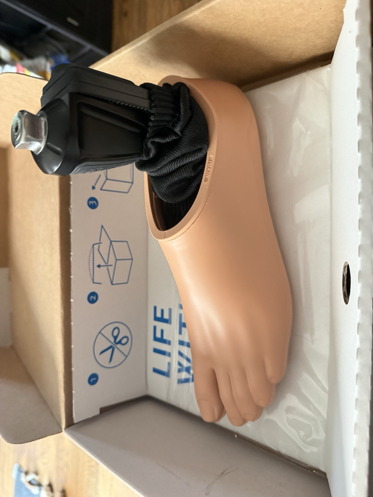 Össur Pro-Flex ST Foot Orthosis Prosthesis 27L Left Beige/Black PST0627L CAT 6
