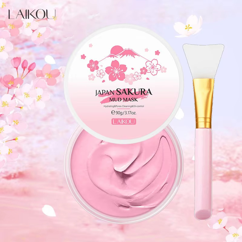 Naturals Sakura Volcanic Mud Mask for Face Deep Cleaning Remove Blackheads