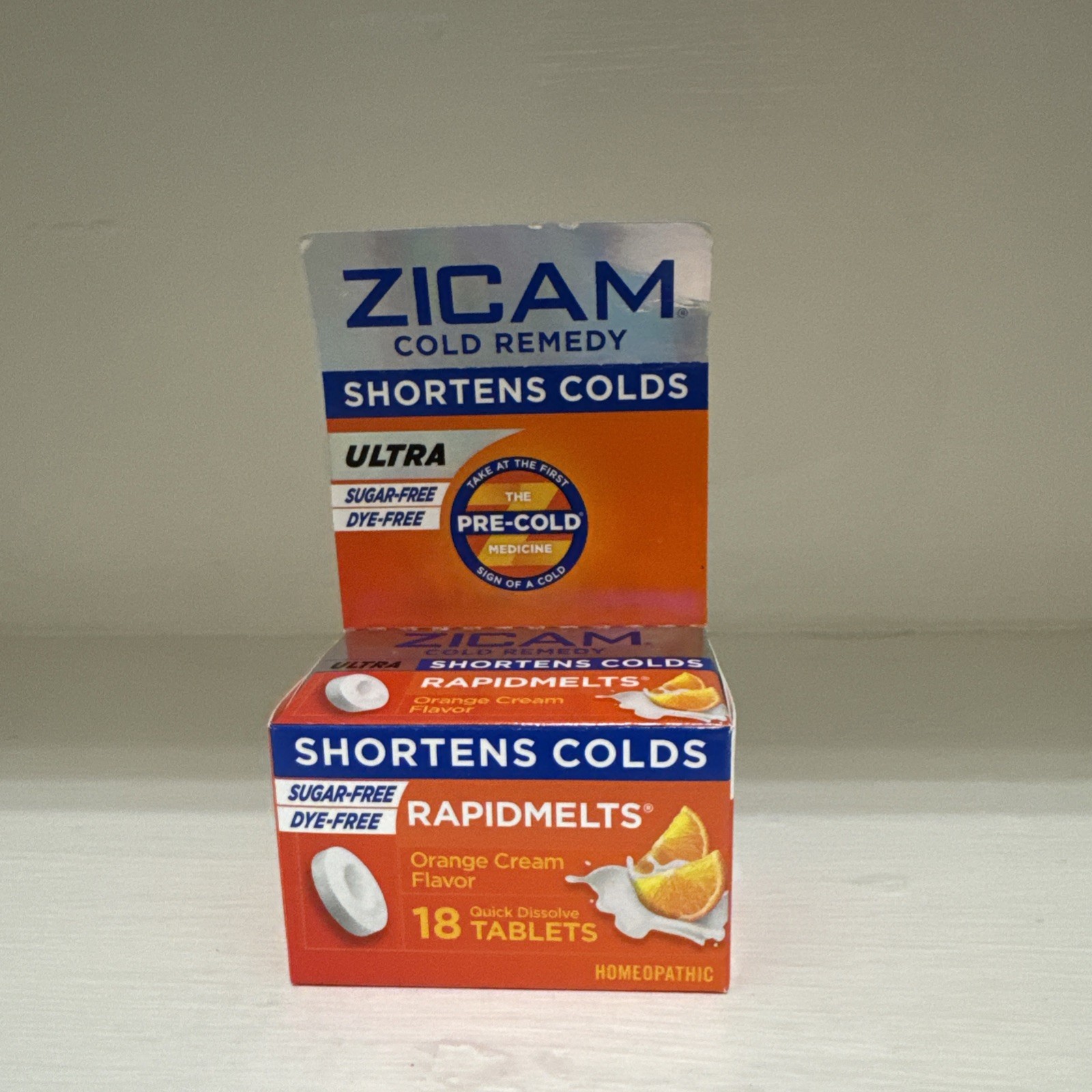 Zicam Ultra Cold Remedy Zinc Rapidmelts, Orange Cream 18 Count (Pack of 1)