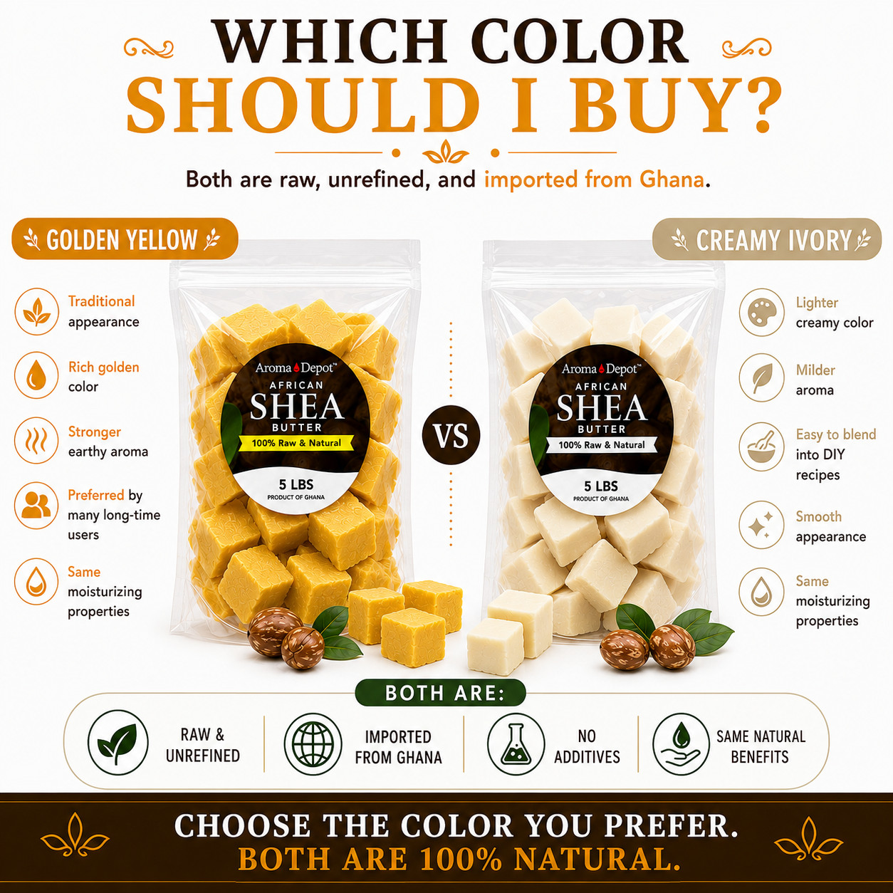 African Shea Butter Raw Unrefined 100% Natural Organic Pure IVORY Wholesale