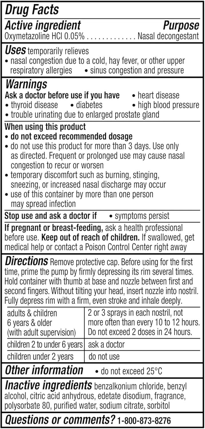 Vicks Sinex SEVERE Nasal Spray, Original Ultra Fine Mist, 2-Pack, 0.5 FL OZ