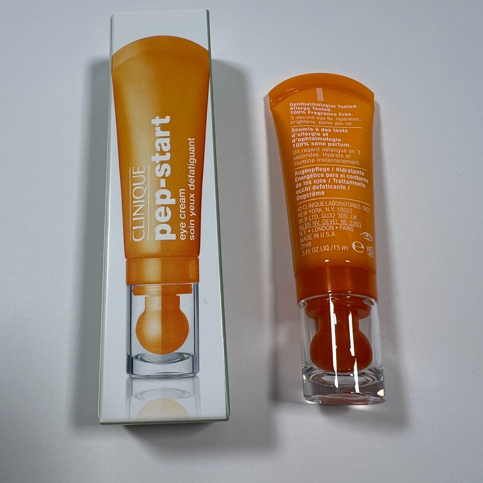 Clinique Pep – Start Eye Cream Full Regular Standard Size 0.5 fl oz 15 ml
