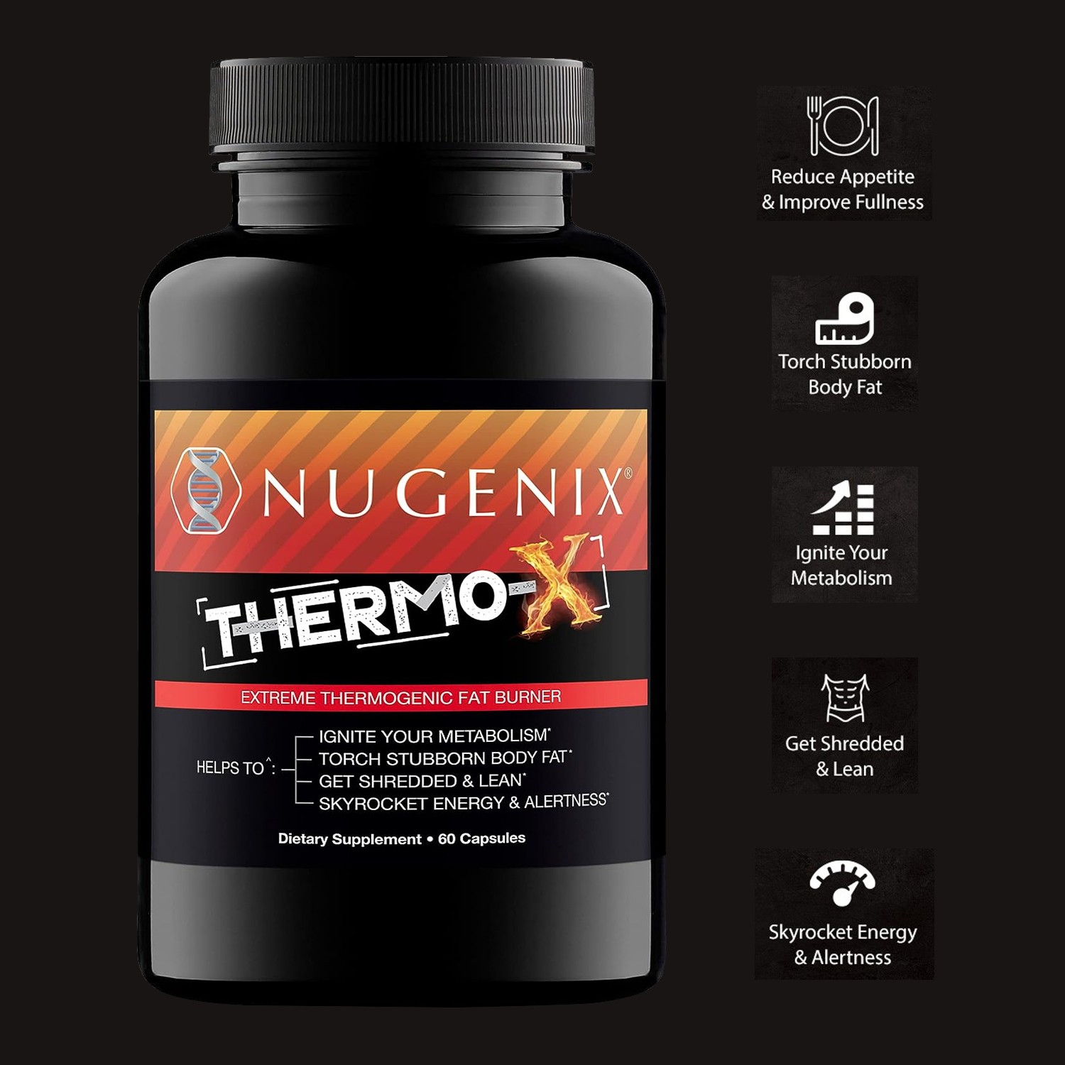 NUGENIX THERMO-X – Fat Burner Weight Loss Energy Booster Appetite Suppressant